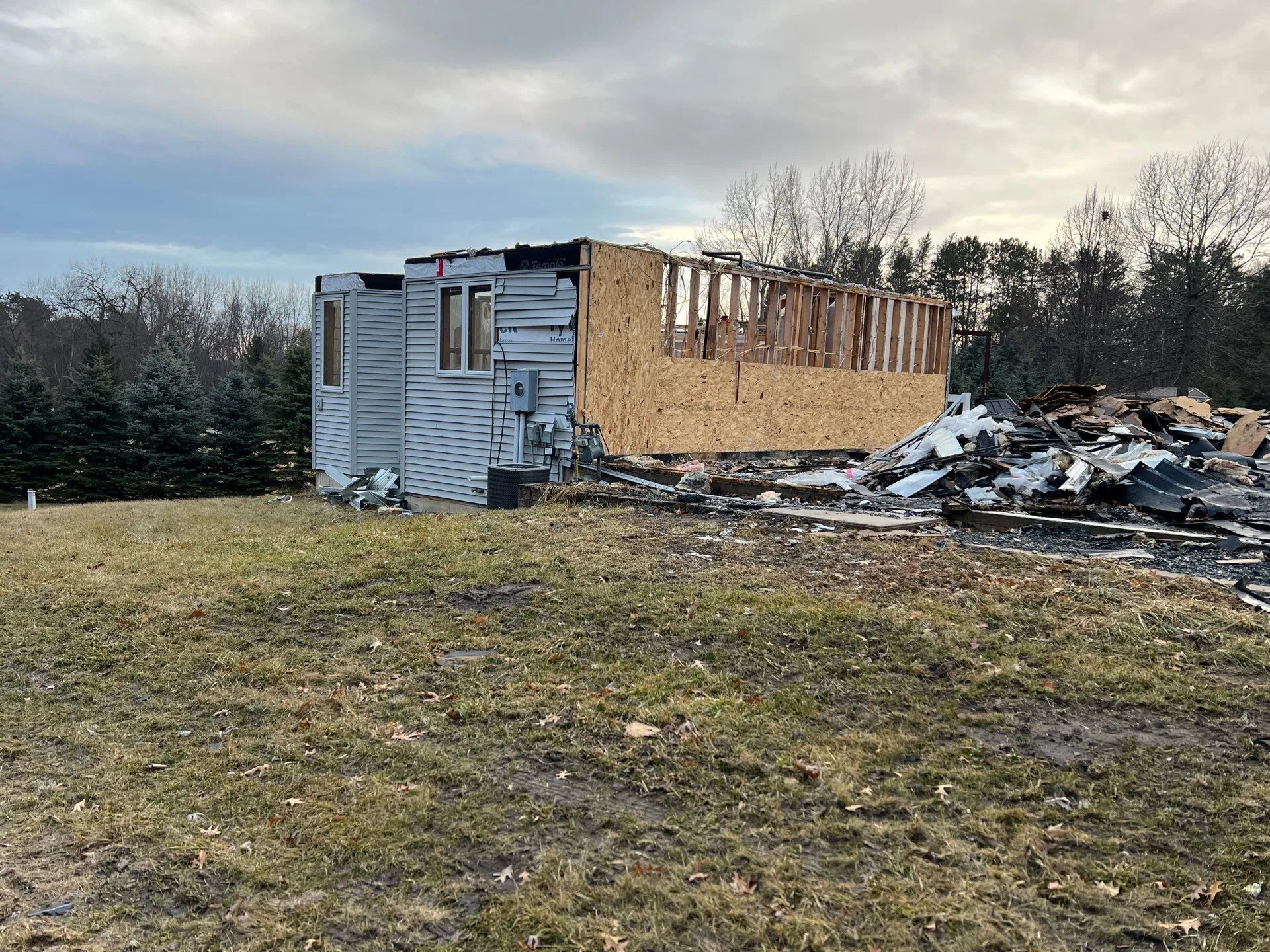 fire damaged house in Utah